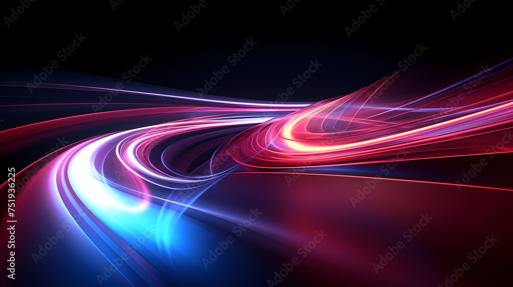 Fototapeta premium Neon speed abstract background, digital abstract background
