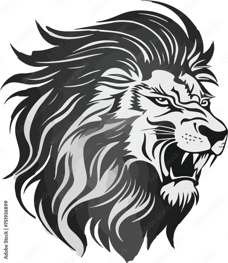 Lion head logo vector illustration art design. Majestic Mane: Lion Head Logo Illustration.