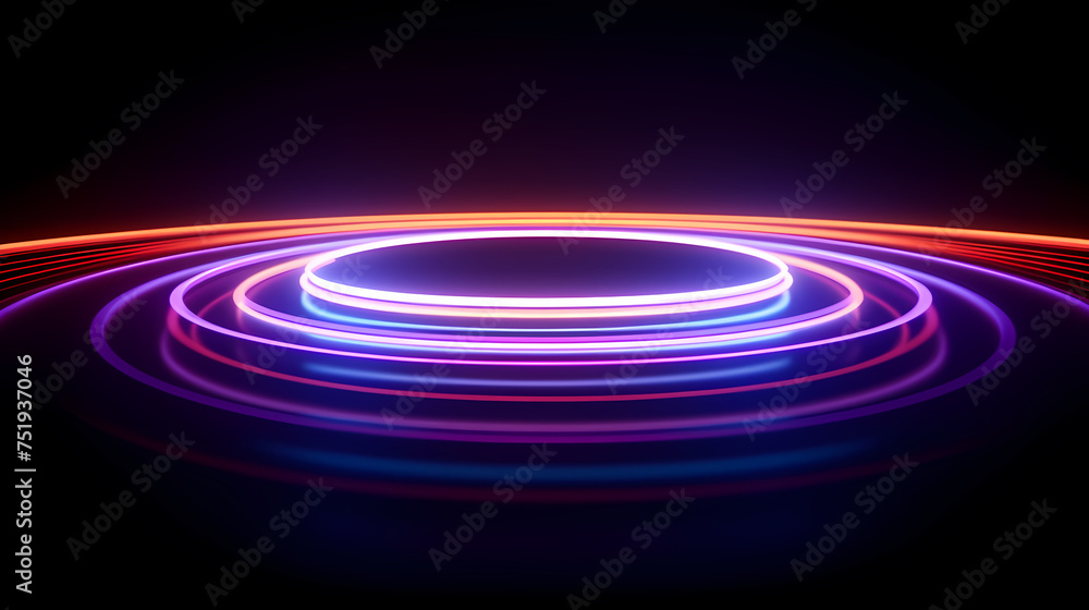 Fototapeta premium Neon speed abstract background, digital abstract background