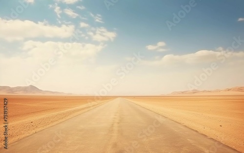 Road in the Egyptian Sahara desert. Conceptual for freedom, enjoy the journey. Empty road.  © munja02