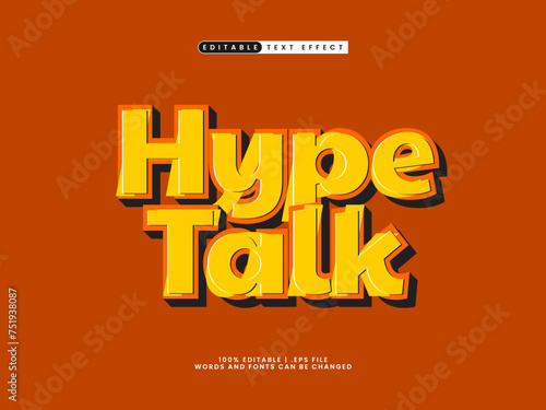 hype talk editable text effect style