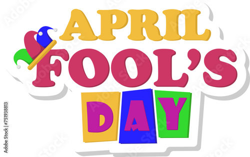 April Fool's Day Typography Sticker