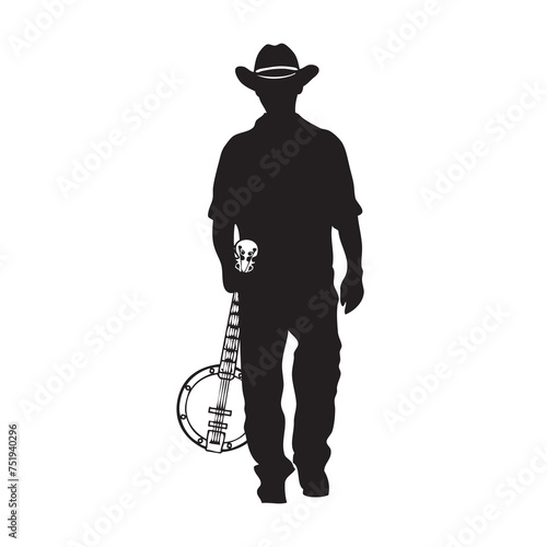 Country musician with banjo