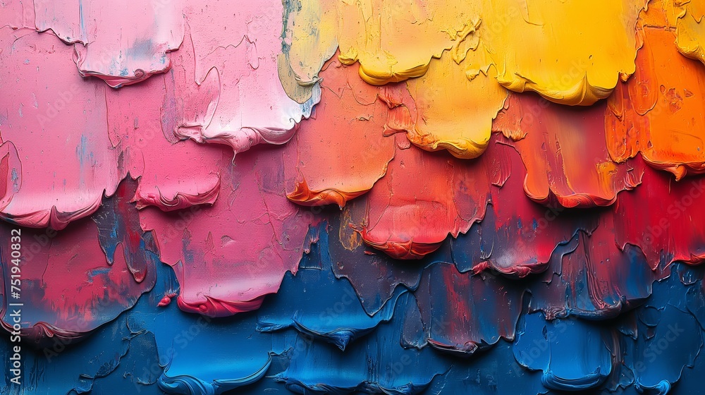 Closeup of abstract rough colourful mixed colours art painting texture background wallpaper, with oil or acrylic brushstroke waves, pallet knife paint on canvas. Design concept. Paint concept. Draw Closeup of abstract rough colourful mixed colours art painting texture background wallpaper, with oil or acrylic brushstroke waves, pallet knife paint on canvas. Design concept. Paint concept. Draw