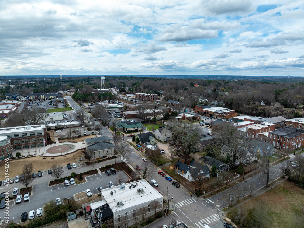 Aerial view of the city of Wake Forest