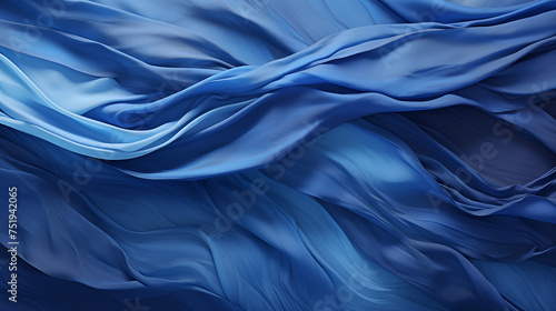 Elegant Blue Satin Fabric Texture High-Resolution Image
