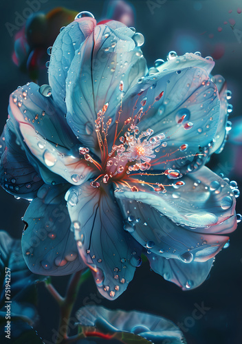 a detailed and colorful image of flowers with water droplets