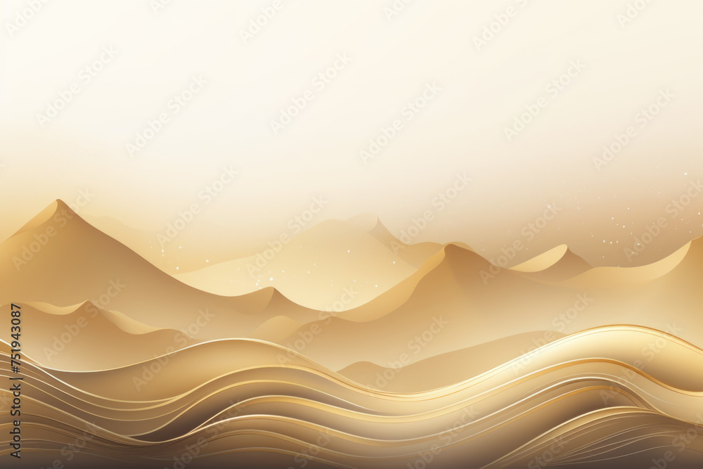 Gold mountain wallpaper design
