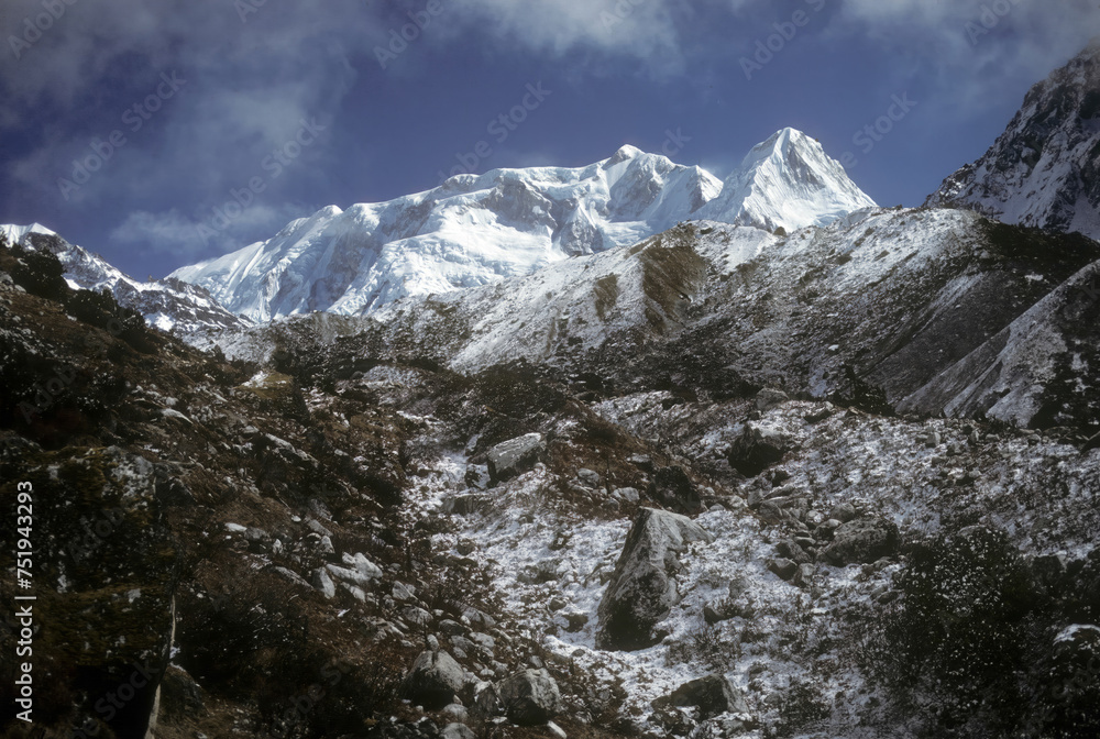Kabru & Rathong glaciated mountains