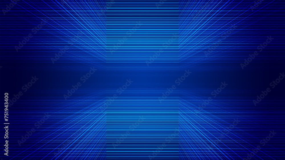 Draw blue like criss-cross drawing lines space technology background