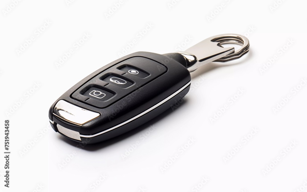 Car Key and Remote isolated on a white background. generative ai Car Key and Remote isolated on a white background. generative ai