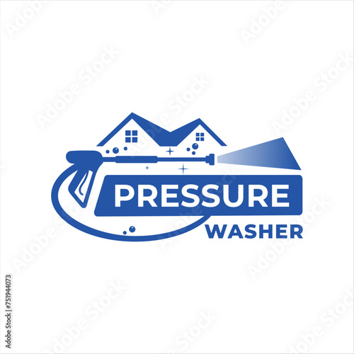  pressure washer logo for home and building cleaning