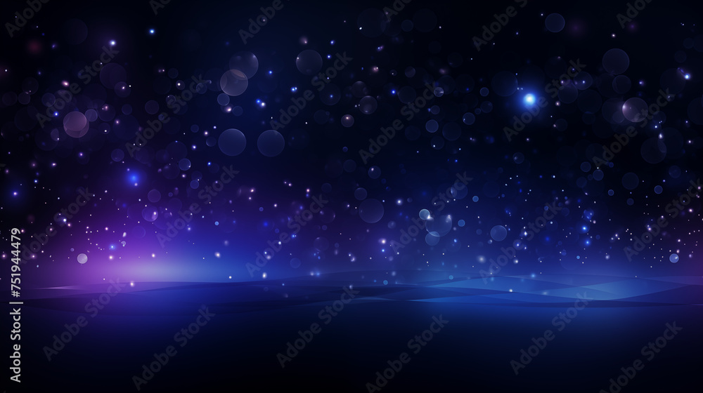 Mysterious Blue Nebula Dust Particles Digital Wallpaper