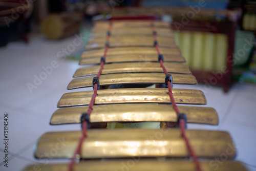 traditional Javanese gamelan musical instrument. musical instrument called gender