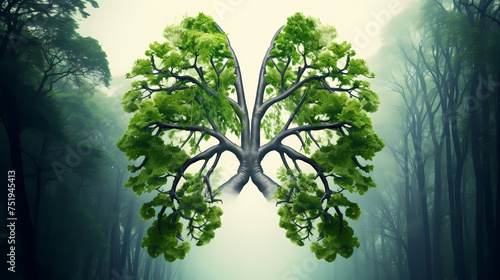 Forests are the lungs of the earth, concept of International Day of Forests