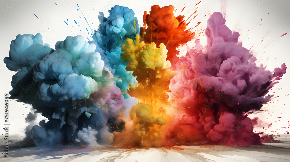 Munitions Explosion Watercolor