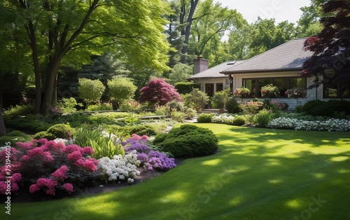 The Manicured Home and Gardens feature annual and perennial gardens that bloom in the summer.