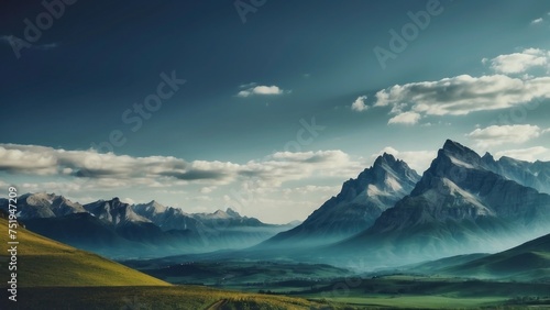 Amazing view to stunning landscape background