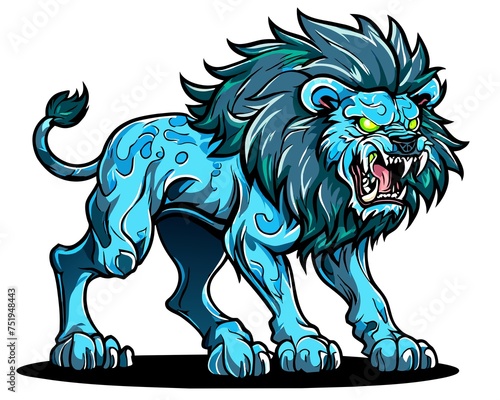 Zombie lion slime illustration design  © yaa