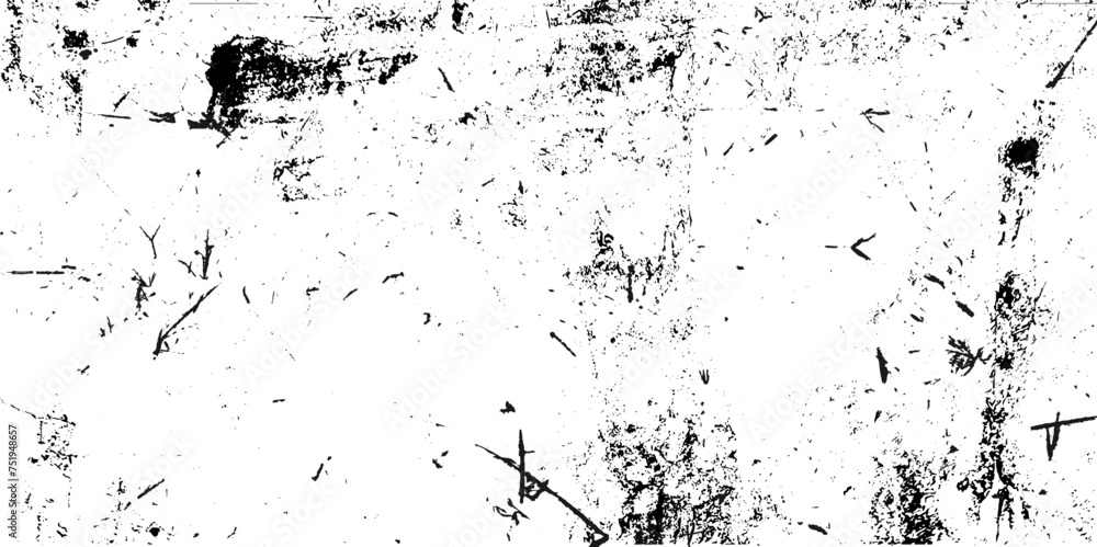Abstract dust distressed overlay grunge edges texture. Rough black and white texture. Distressed overlay texture. Grunge background. Abstract textured effect. Black isolated on white background.