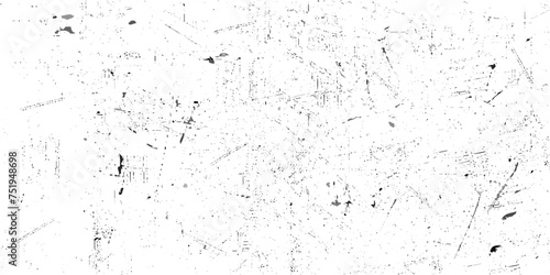Abstract grunge texture design on a white background. Abstract dust distressed overlay grunge texture. Subtle black grunge texture on transparent background.