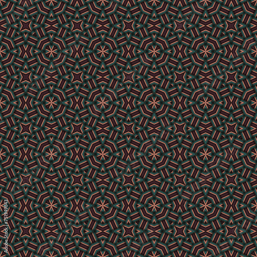 Wallpaper Mural Seamless braided pattern of lines. Square abstract pattern. Woven fabric texture Torontodigital.ca