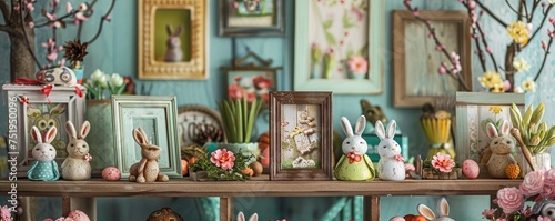 A Whimsical Collection of Easter-Themed Photo Frames and Albums, Perfect for Preserving Your Springtime Memories photo
