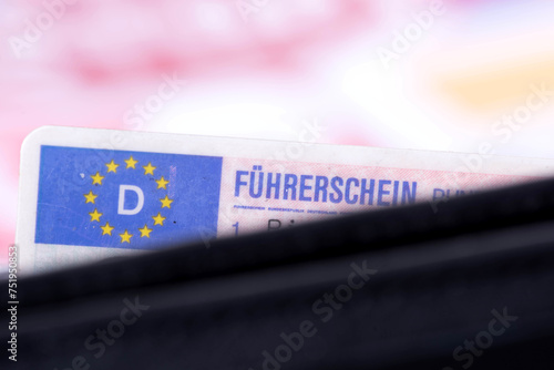 Nahaufnahme vom deutschen Führerschein