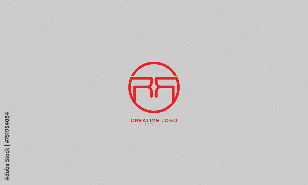 Obraz premium RR Abstract initial monogram letter alphabet logo design
