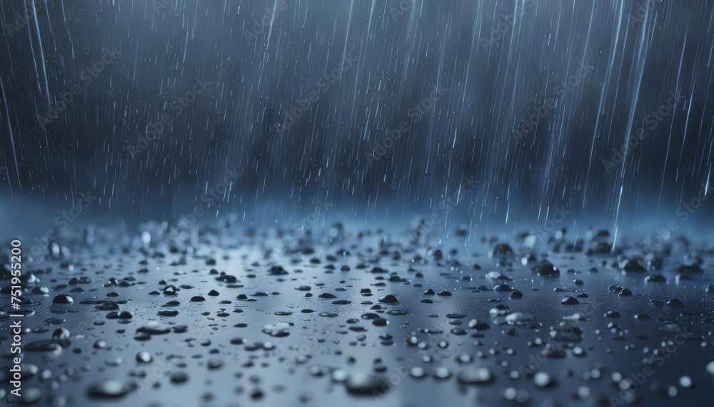 Heavy rain falling on a plain blue background. Heavy rain falling on a plain blue background.