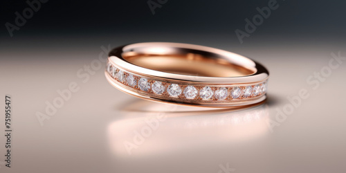 Luxury high resolution jewelry minimalist wedding band