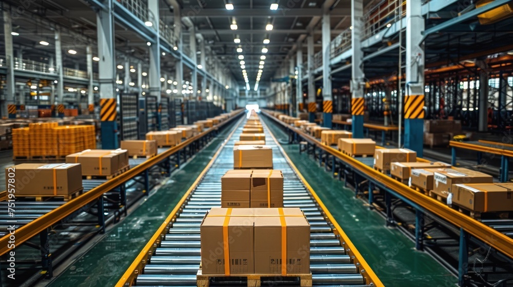 Products transition seamlessly from production to distribution on the factory floor. Generative AI. Products transition seamlessly from production to distribution on the factory floor. Generative AI.