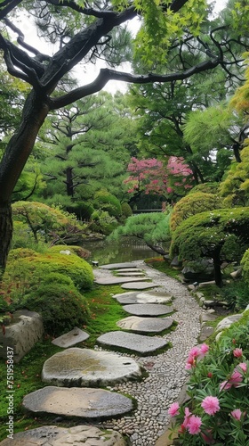Tranquil Japanese Garden Pathway