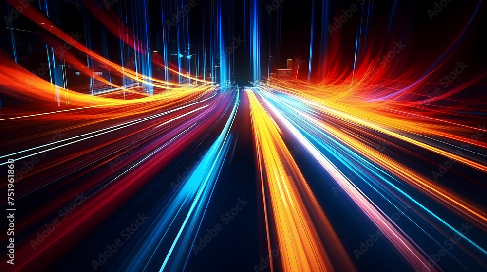 Wavy lines and bokeh lights Wavy lines and bokeh lights