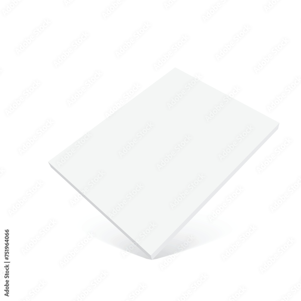 Mockup or closeup of book for paper design. Reading and education, knowledge materials, school theme. Vector Mockup or closeup of book for paper design. Reading and education, knowledge materials, school theme. Vector