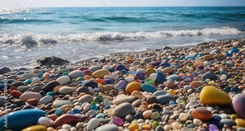  Vibrant beach pebbles, a natural mosaic by the sea
