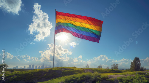 Pride flag happy pride month photo