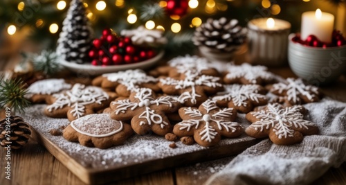  Warm holiday cheer with festive cookies and twinkling lights