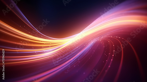 Abstract lines background with glow effect, flare light background