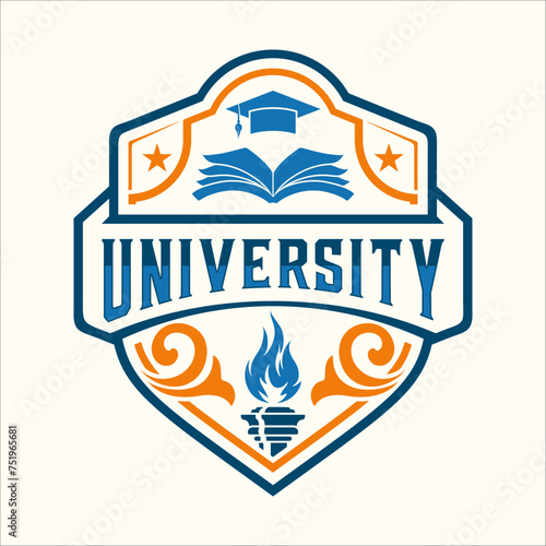 university template logo. perfect for college education academy