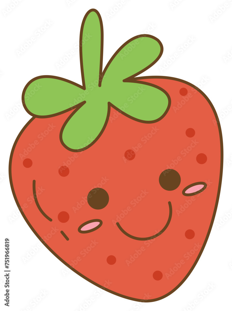 Obraz premium Cute Fruit Sticker