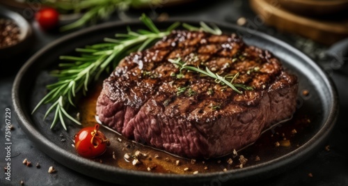  Savor the succulent delight of a perfectly cooked steak