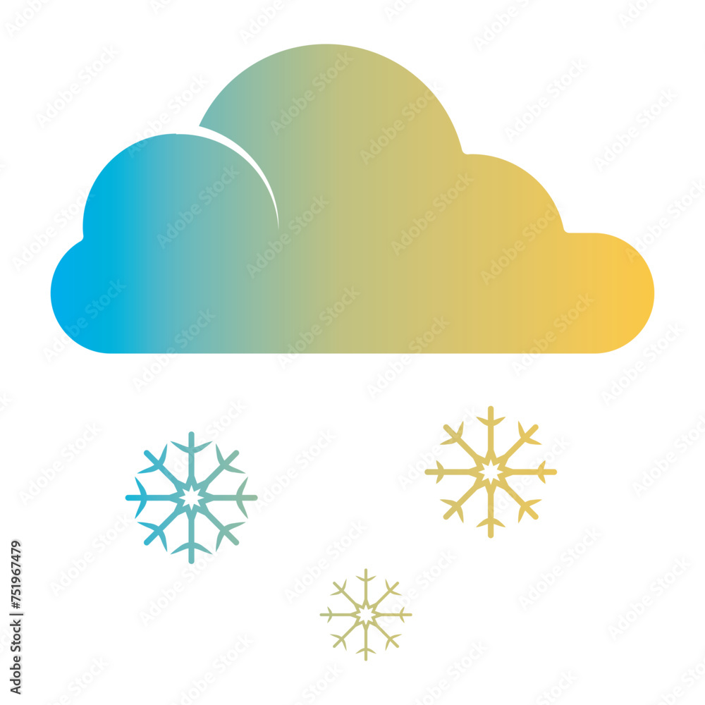 Weather icon on flat gradient style Weather icon on flat gradient style