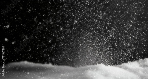  Snowfall in motion, a flurry of winter's touch