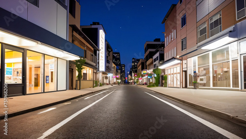 city street at night