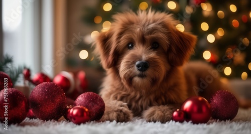  Cute puppy's holiday delight!