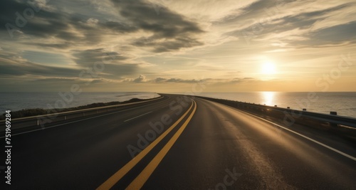  Sunset on the open road
