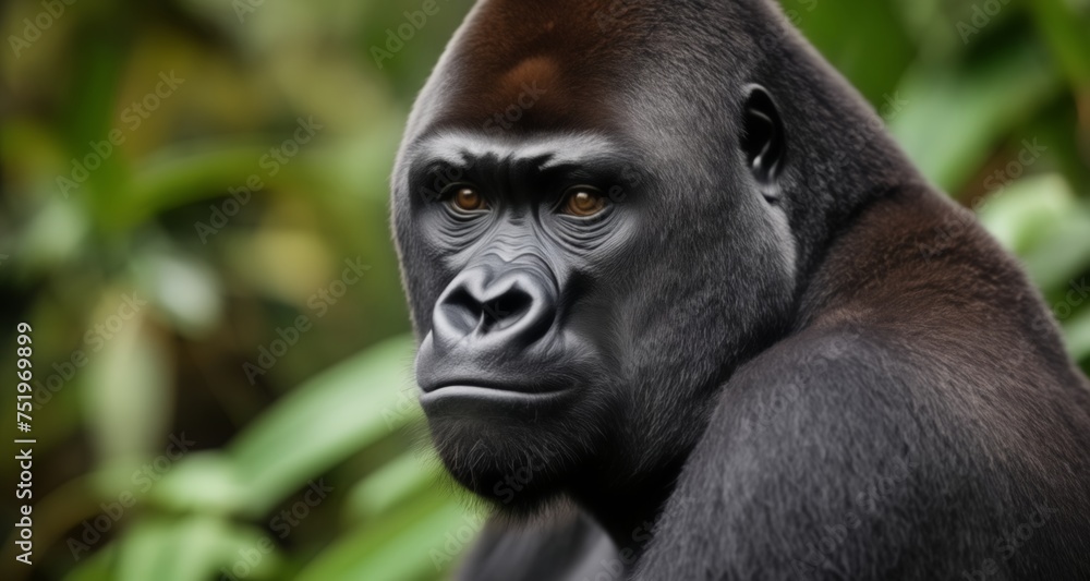 Majestic gorilla in the wild Majestic gorilla in the wild