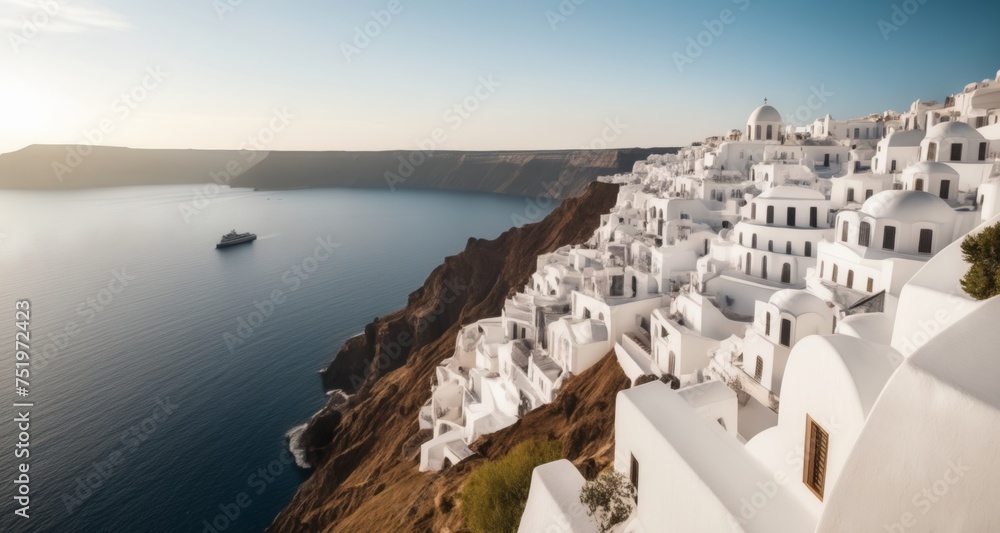 Fototapeta premium Enchanting Santorini Sunset