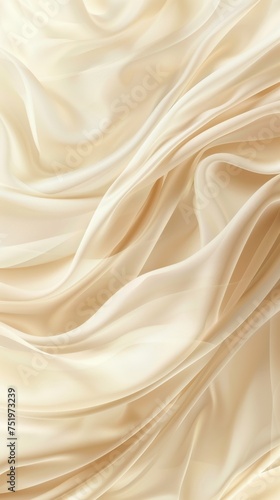Creamy waves of fabric elegant with lower text space